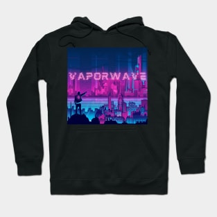 Vaporwave Futuristic Metropolis Hoodie